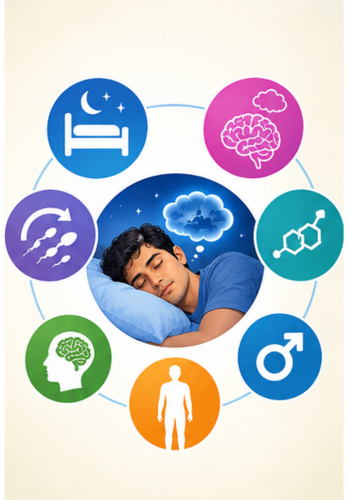 Common factors associated with nightfall and wet dreams