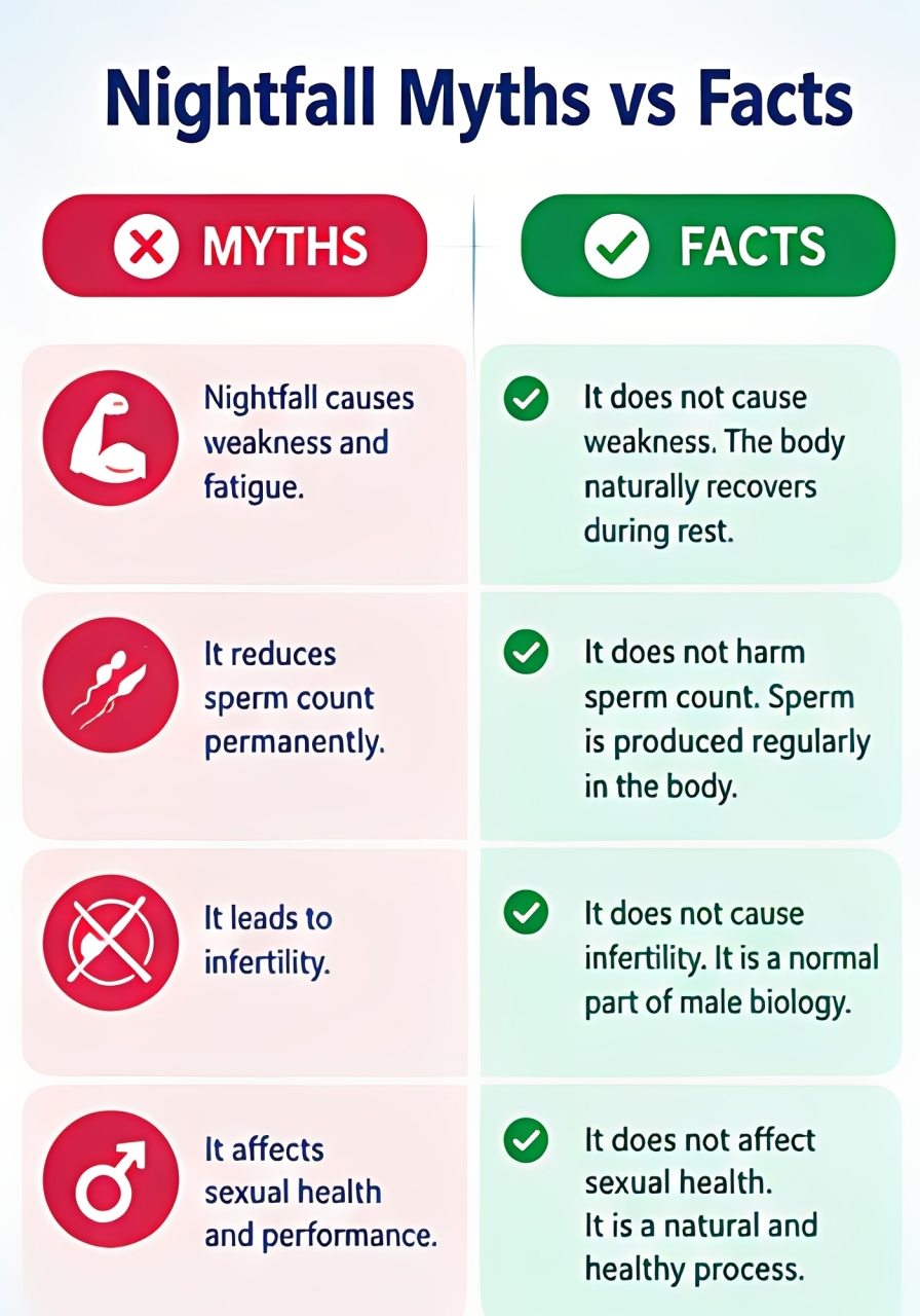 Nightfall myths and facts about male sexual health